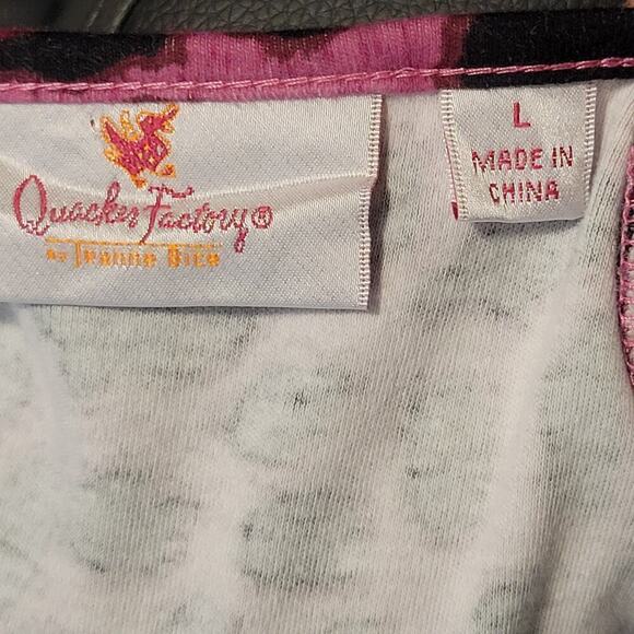 Quacker Factory Womens Cheetah Animal Print Top Sz L Studded Pink Y2k Girly - Picture 8 of 10